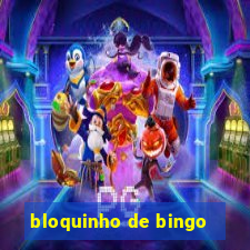 bloquinho de bingo