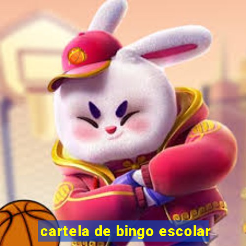 cartela de bingo escolar