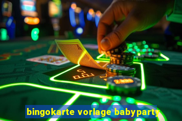 bingokarte vorlage babyparty