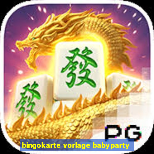 bingokarte vorlage babyparty