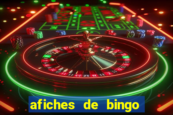 afiches de bingo para editar