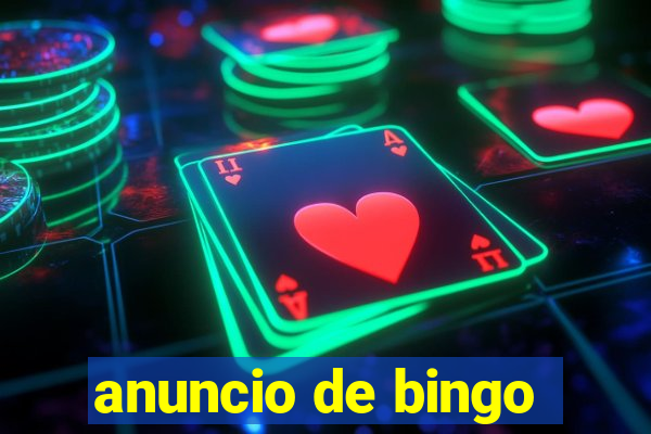 anuncio de bingo