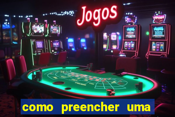 como preencher uma cartela de bingo