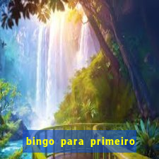 bingo para primeiro dia de aula