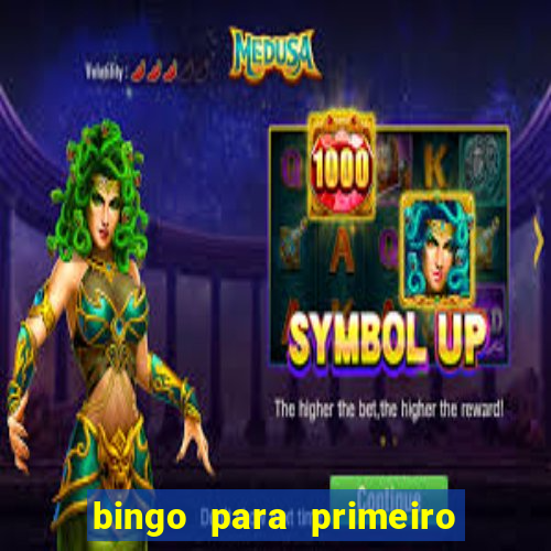 bingo para primeiro dia de aula