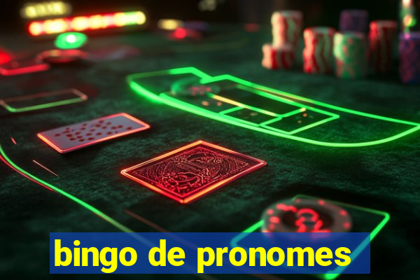 bingo de pronomes