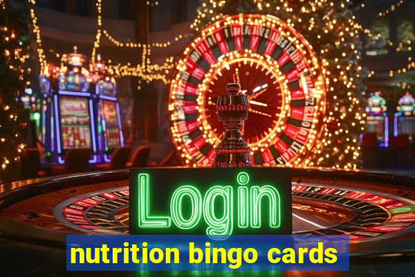 nutrition bingo cards