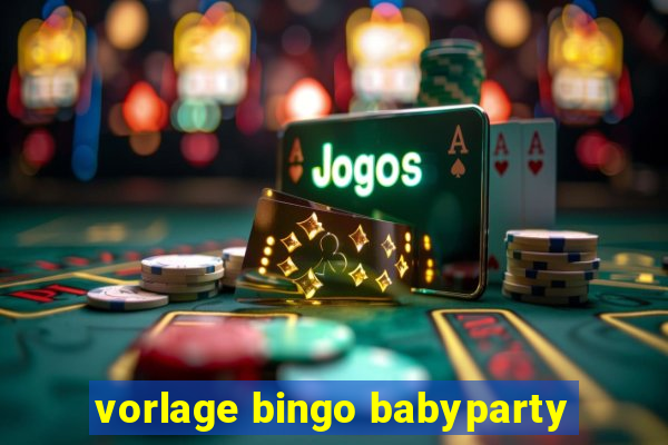 vorlage bingo babyparty