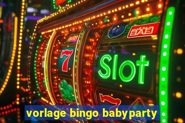 vorlage bingo babyparty