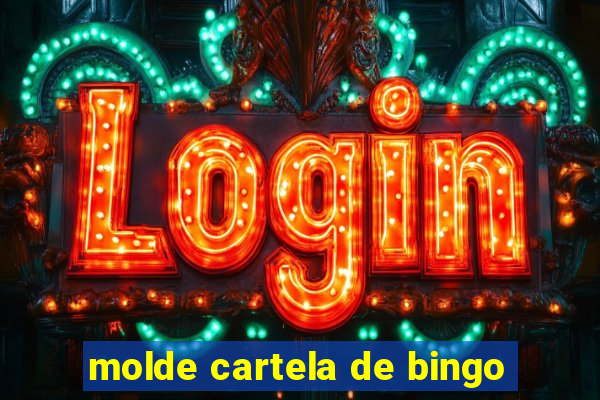 molde cartela de bingo