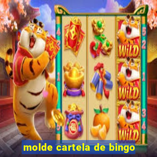 molde cartela de bingo