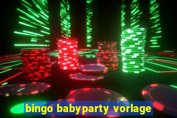 bingo babyparty vorlage