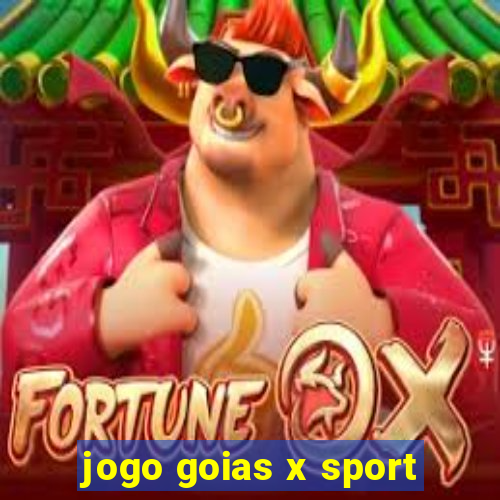 jogo goias x sport