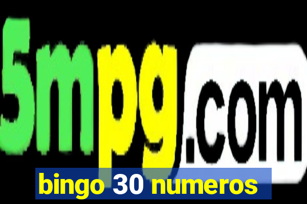 bingo 30 numeros