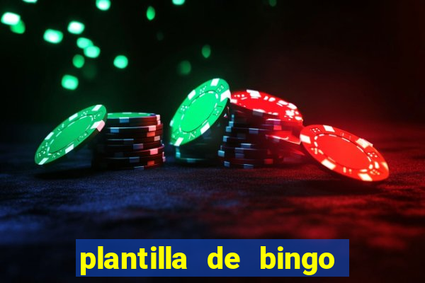 plantilla de bingo para editar