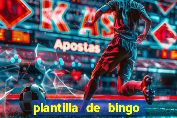 plantilla de bingo para editar