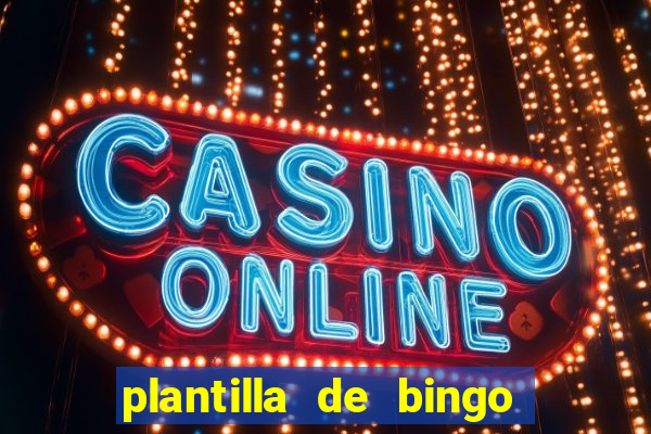 plantilla de bingo para editar