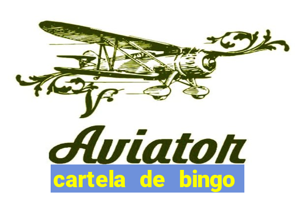 cartela de bingo da sorte