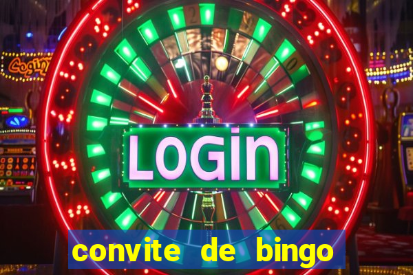 convite de bingo para editar