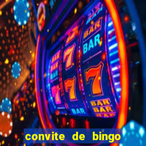 convite de bingo para editar