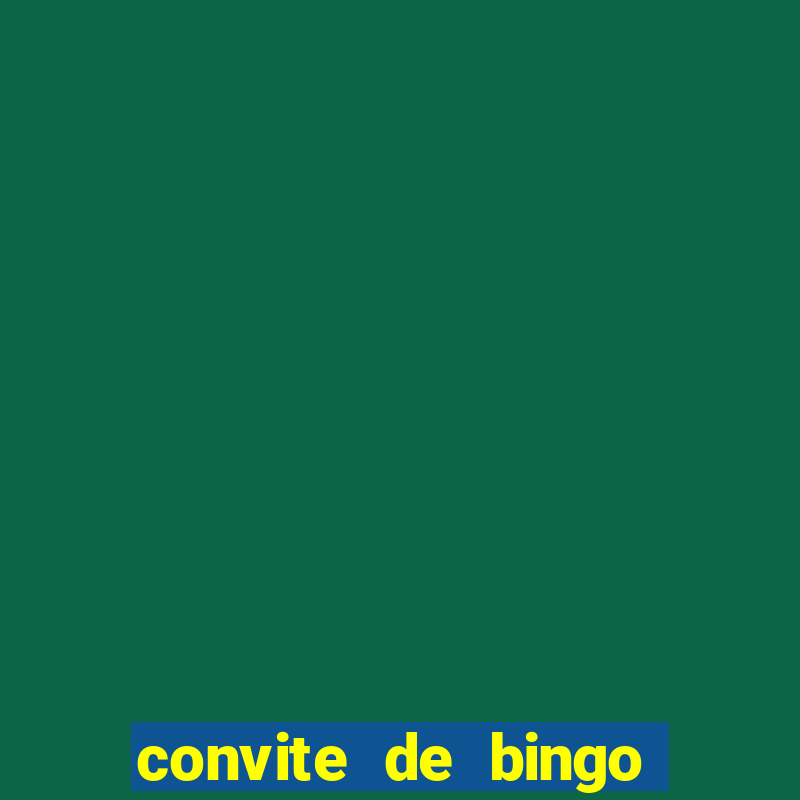 convite de bingo para editar