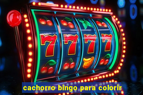 cachorro bingo para colorir