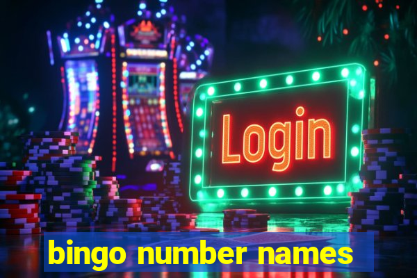 bingo number names