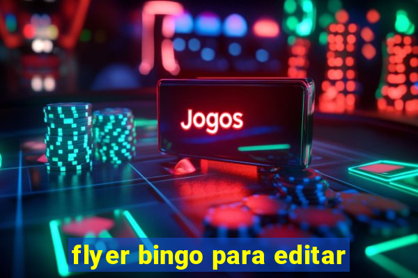 flyer bingo para editar