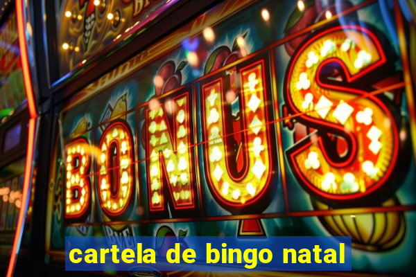 cartela de bingo natal