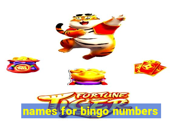 names for bingo numbers