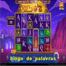 bingo de palavras 3 ano