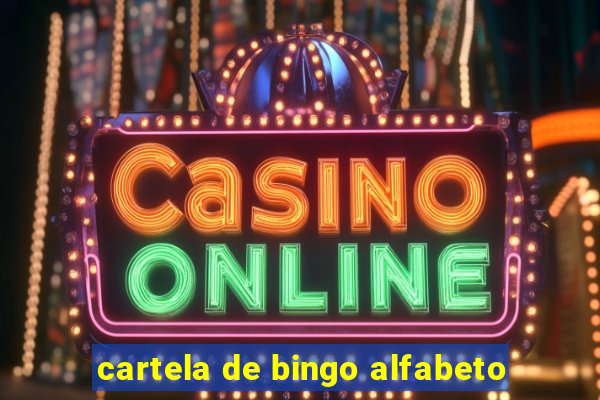 cartela de bingo alfabeto