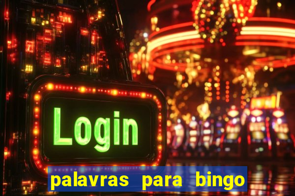 palavras para bingo de cha de lingerie