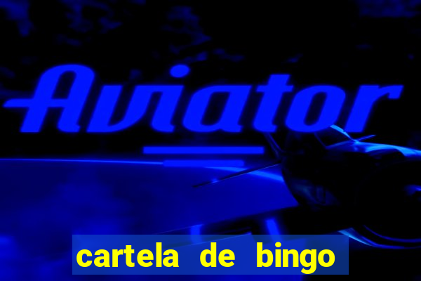 cartela de bingo cha de panela