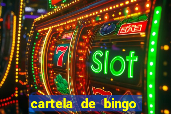 cartela de bingo de letras